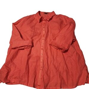 Alexandra Bartlett Coral Button-Down Shirt